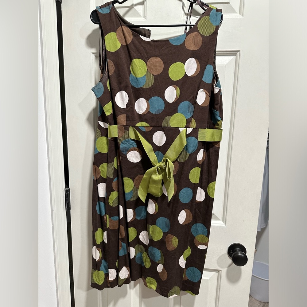 Jessica Howard brown polka dot dress size 18